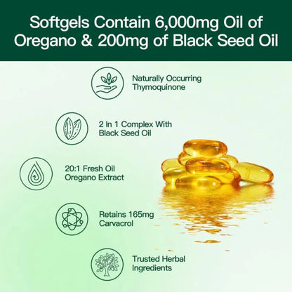 Oil of Oregano with Black Seed Oil 300 Capsules